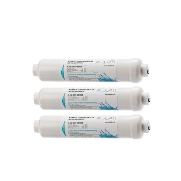 Aquati In-line Tap Drinking Water Filter Replacement Cartridge 1/4" Push Fit Connection